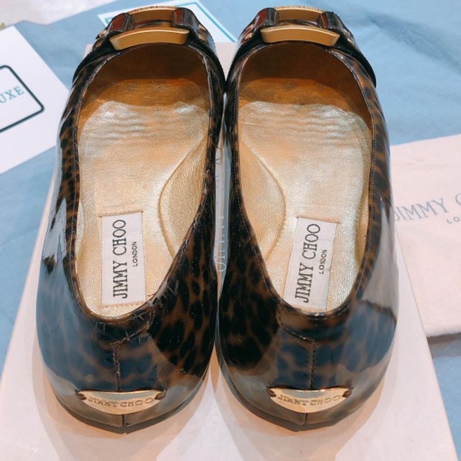 JIMMY CHOO LEOPARD FLATS平底鞋 38.5-3