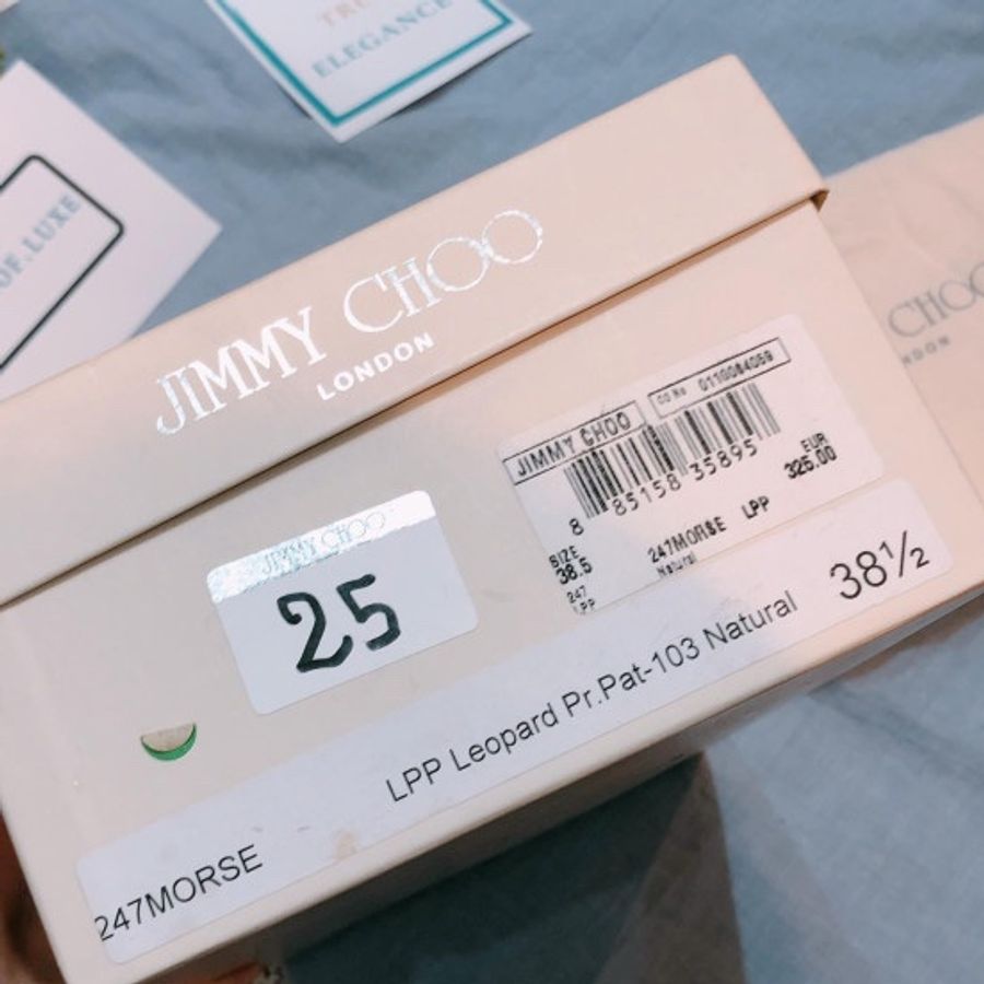 JIMMY CHOO LEOPARD FLATS平底鞋 38.5-7