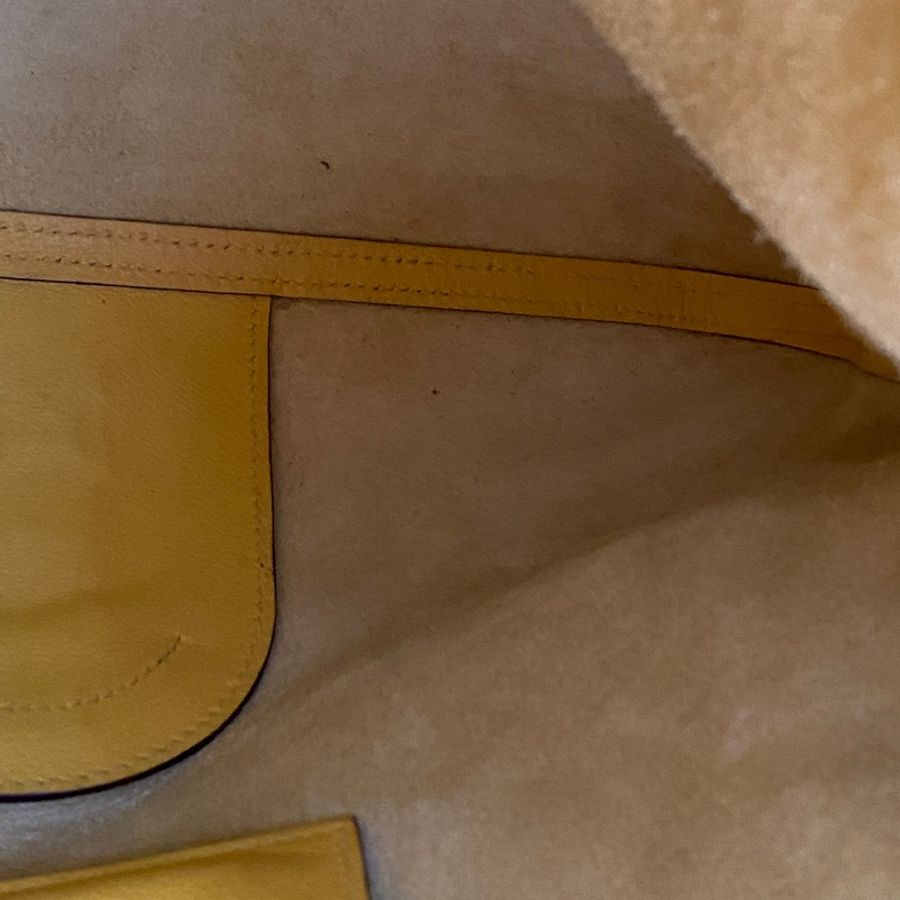 「已售出」二手真品HERMES 太陽黃 Bridado Backpack 銀扣束口後背斜背兩用包-9