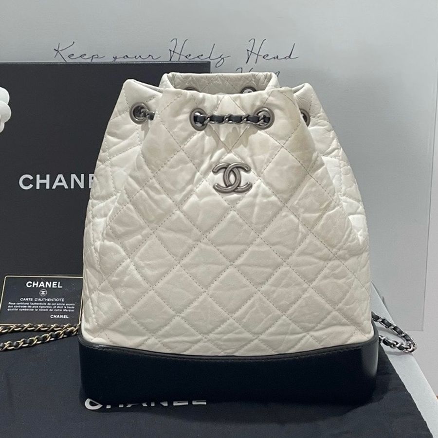 Chanel gabrielle backpack黑白-0