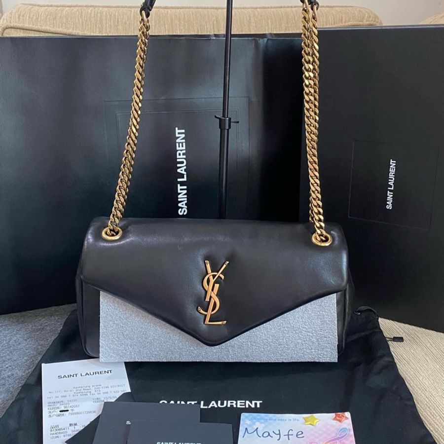 YSL 可滑動雙鍊小羊皮肩包-2