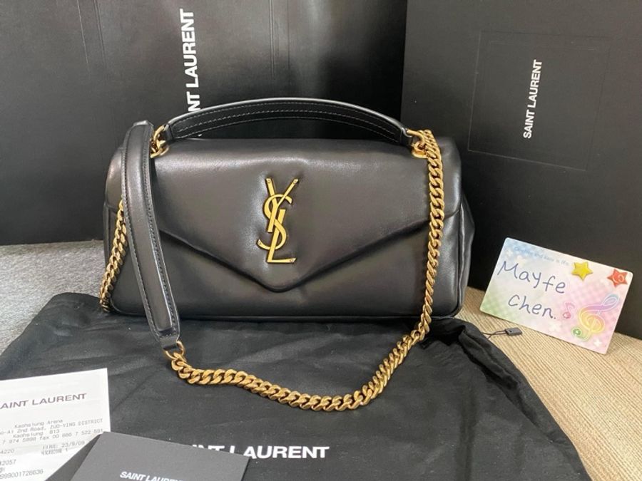 YSL 可滑動雙鍊小羊皮肩包-4