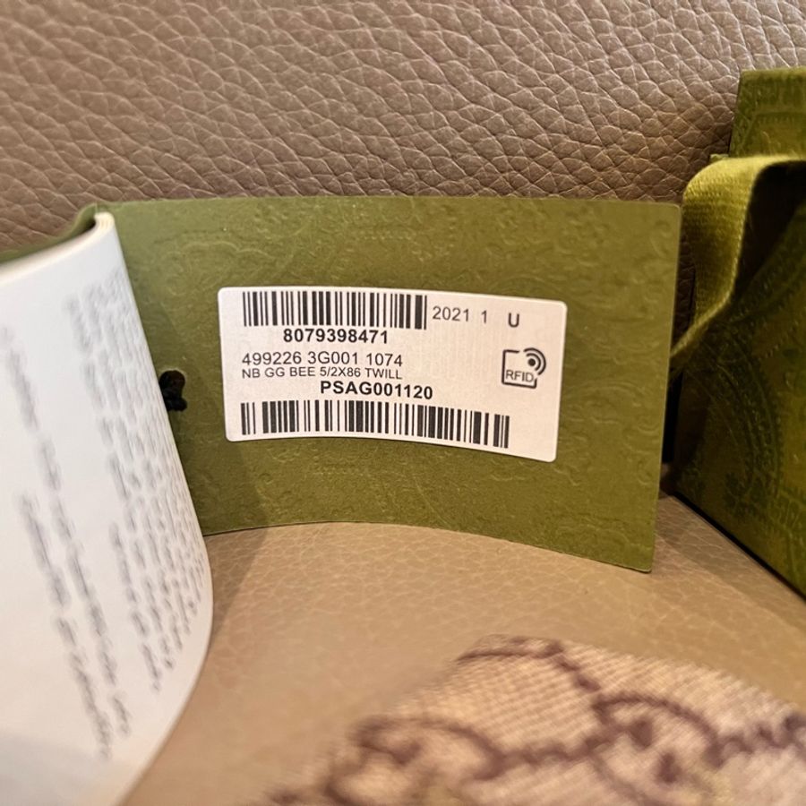 Gucci Scarf - GG蜜蜂圖案絲綢蝴蝶領結-3