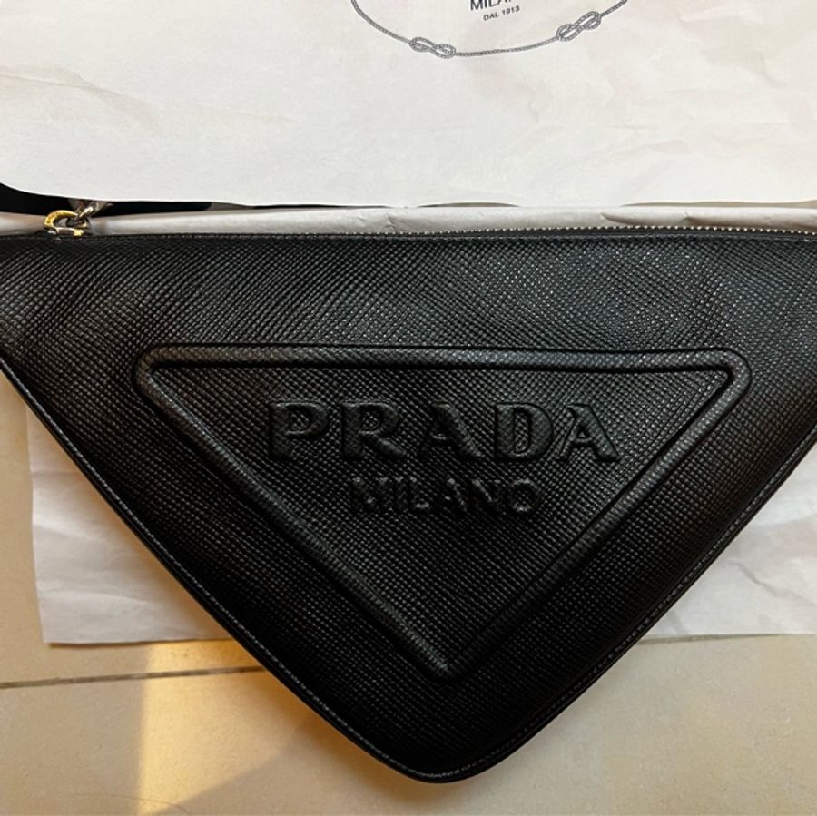PRADA 手提包 皮革 黑色-5
