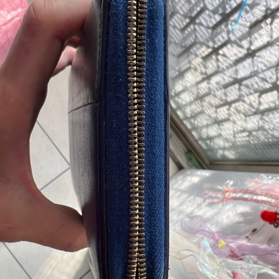 Celine 雙色拼接長夾-11