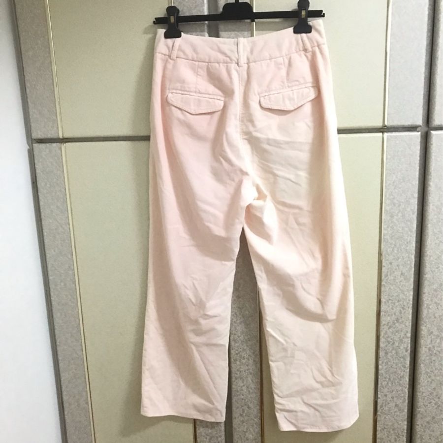 46)義大利萬元精品Peserico水蜜桃漸變色棉絨美褲 42號M-L適穿-1