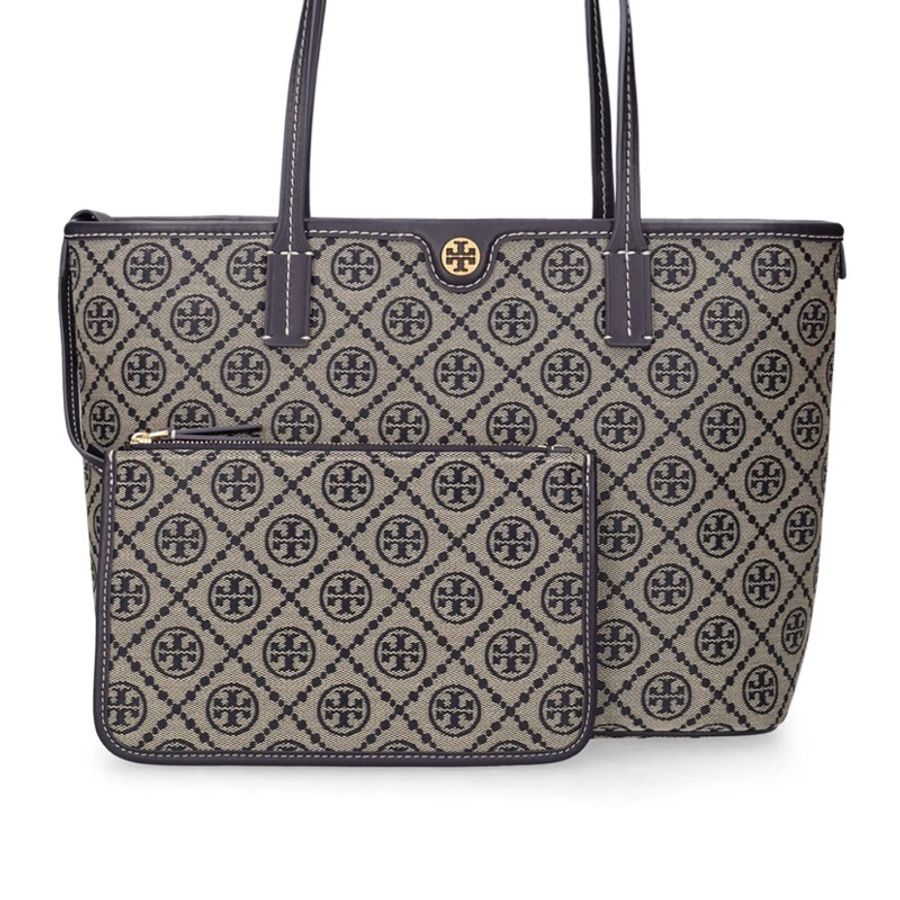 Tory Burch全新Small T Monogram cotton zip tote bag-2