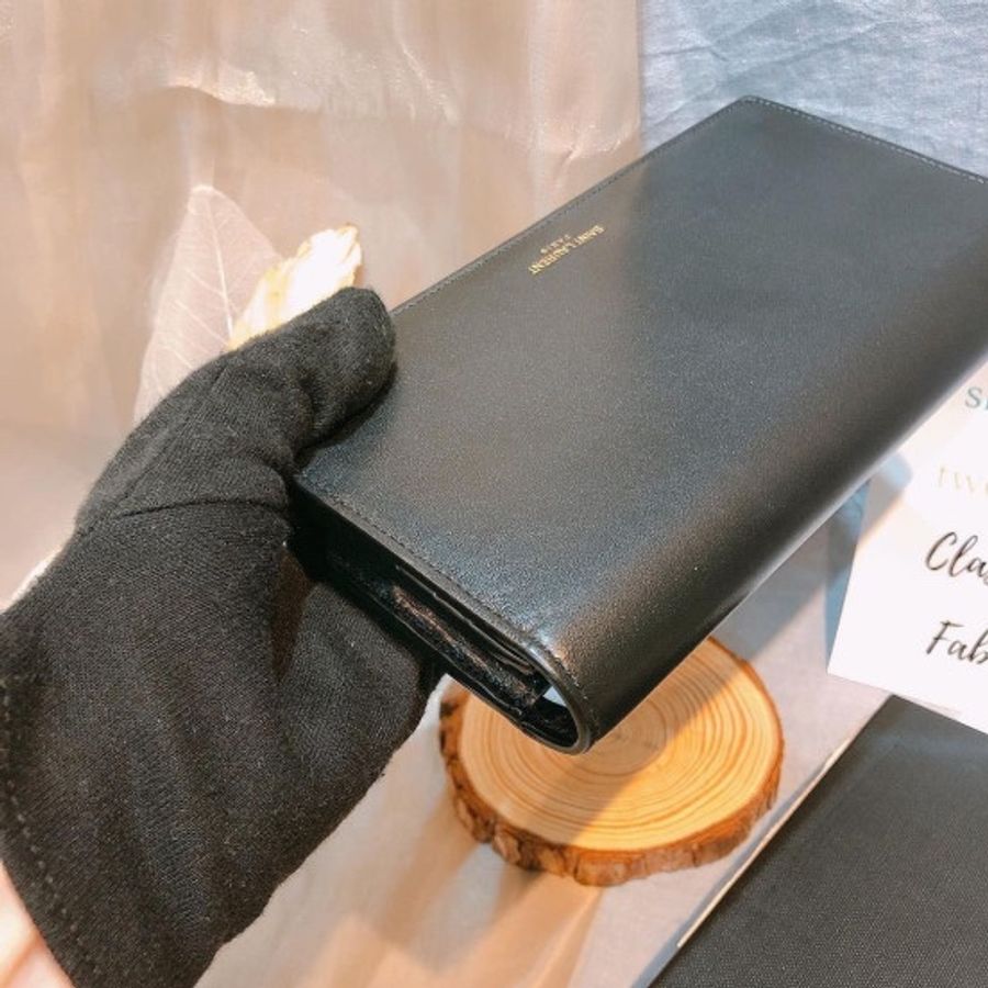 SAINT LAURENT CALFSKIN LONG WALLET聖羅蘭牛皮長錢包-1