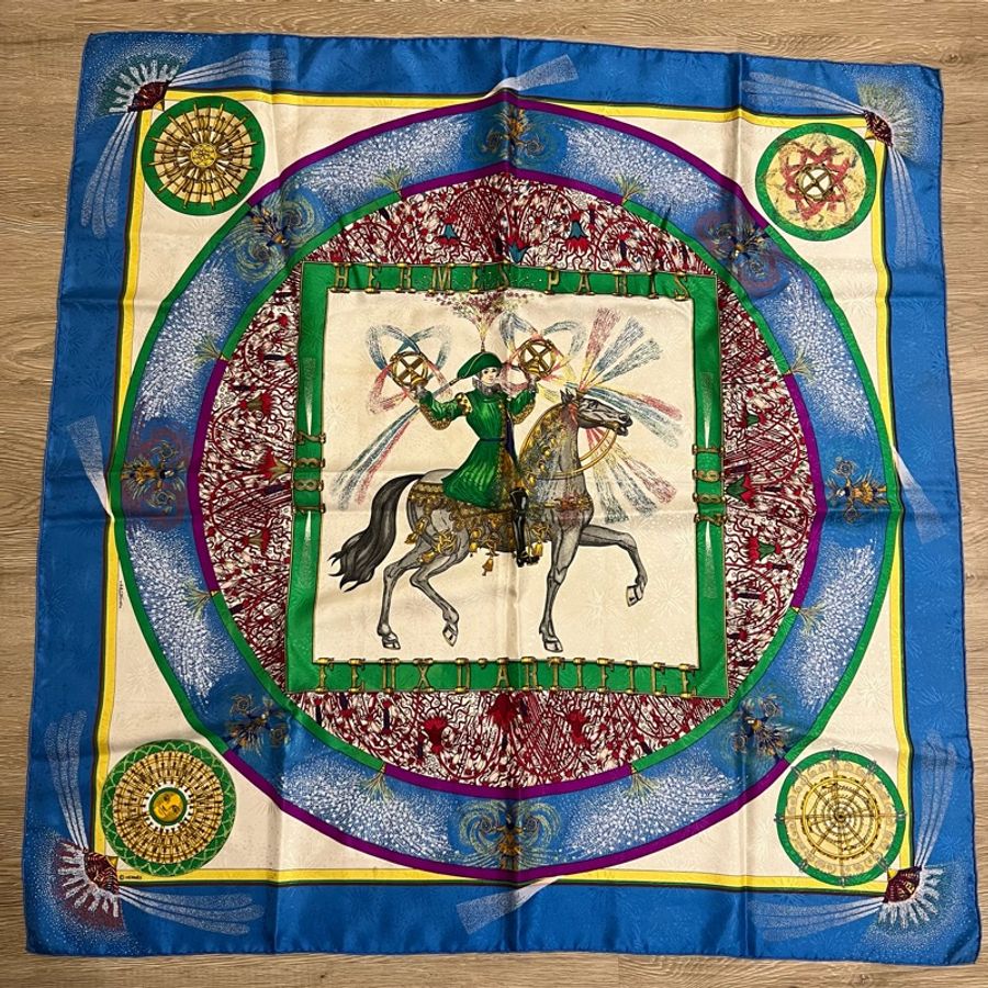 瑞奇二手精品 Hermes 絲巾 88x88 美品-0