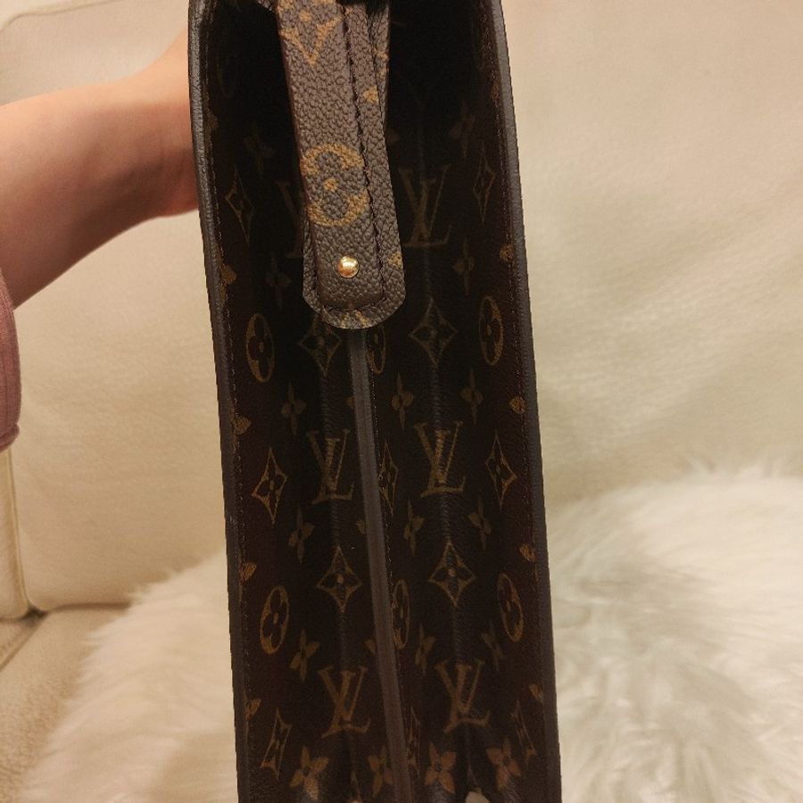 LV經典老花牛皮公事包-8