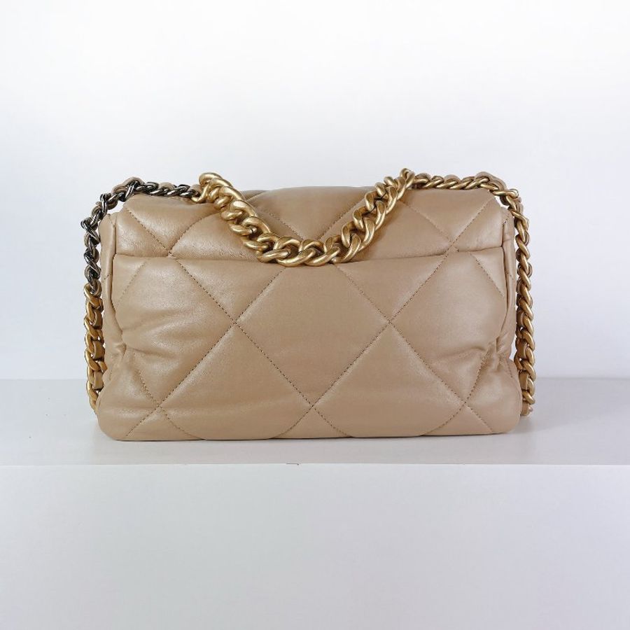 Chanel 19 Bag 米金色款-9