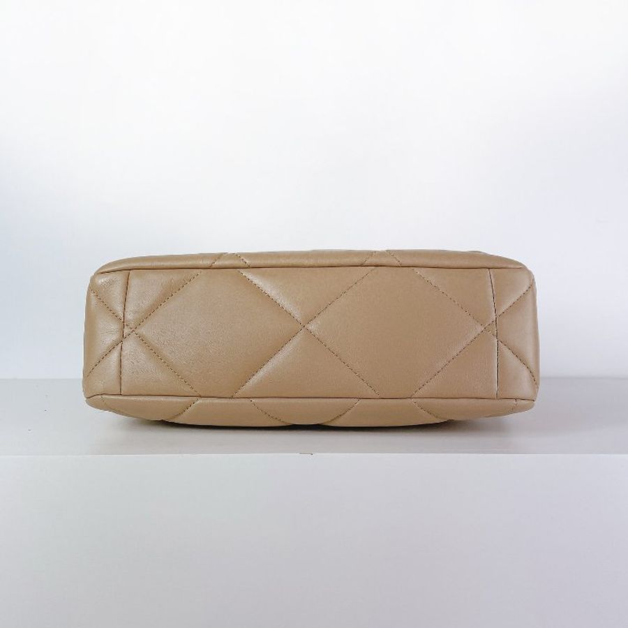 Chanel 19 Bag 米金色款-11