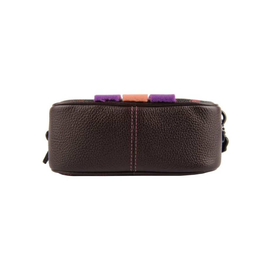 Coach 16 With Horse And Carriage Print And Varsity Stripe Camera Bag for Women in Pewter/Black Oxblood (79368-V5C1A)-3