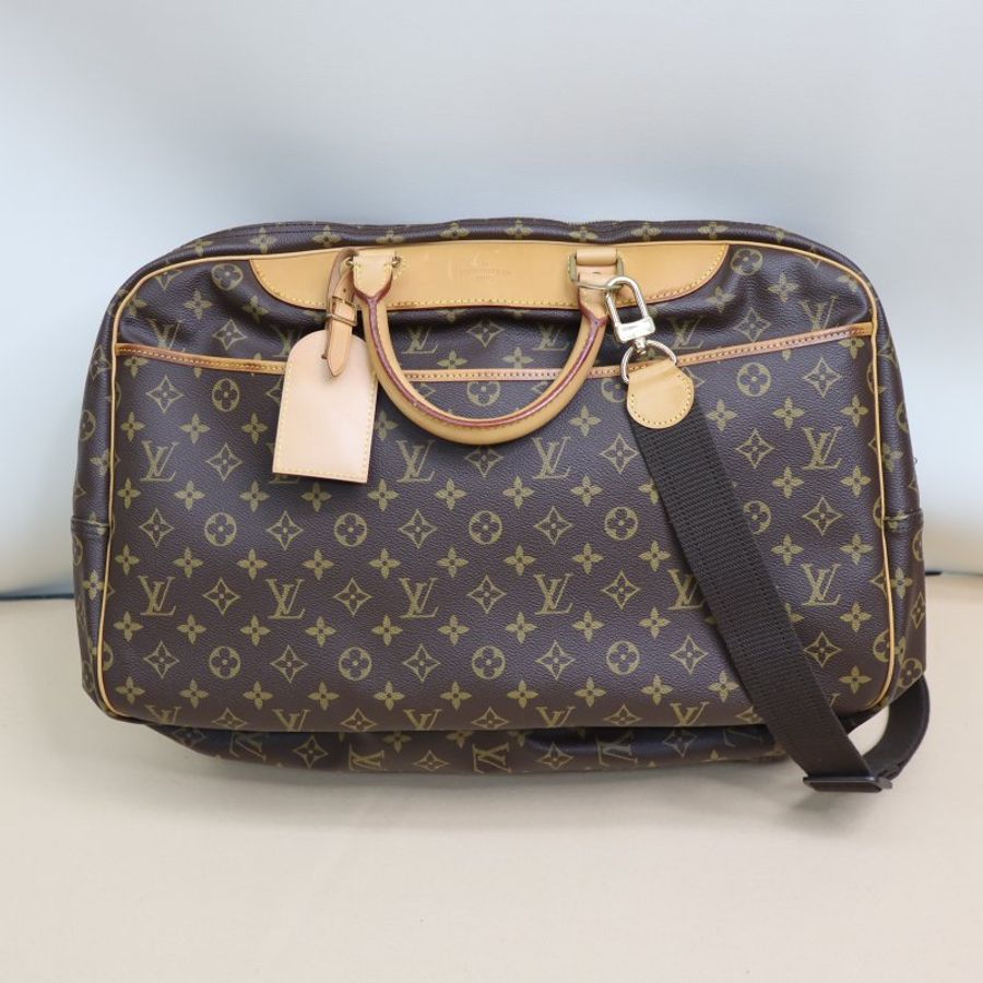 LV 原花老花 #1687大款大珍包旅行袋行李箱登機箱 Alize 24Heures Boston Travel Bag M41399 二手-0
