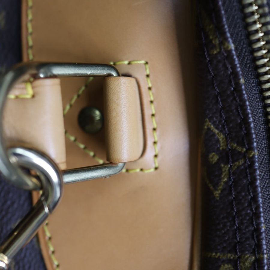 LV 原花老花 #1687大款大珍包旅行袋行李箱登機箱 Alize 24Heures Boston Travel Bag M41399 二手-13