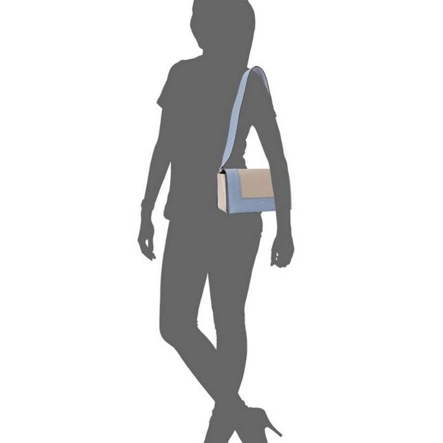 *Celine Frame Medium Crossbody Bag for Women in Light Taupe/Medium Blue (180263AQO-06ML)-5