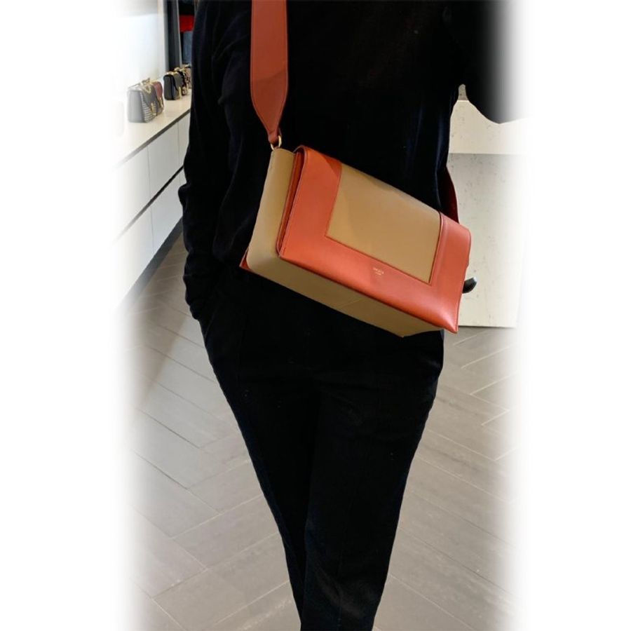 *Celine Frame Medium Crossbody Bag for Women in Pink (180263AQO-27FT)-7
