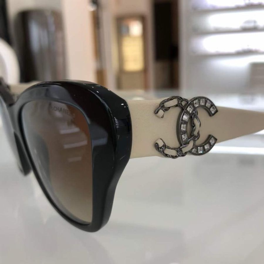 Chanel 水鑽腿墨鏡-2