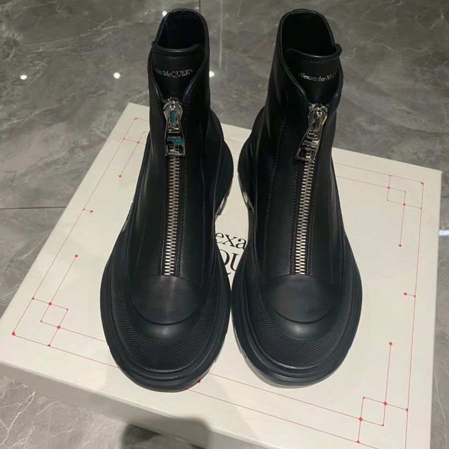 Alexander McQueen 766901 Tread Slick 小牛皮拉鍊靴 黑色 增高5公分 IT38/39/40 購買請告知所需尺寸【促銷品】-13