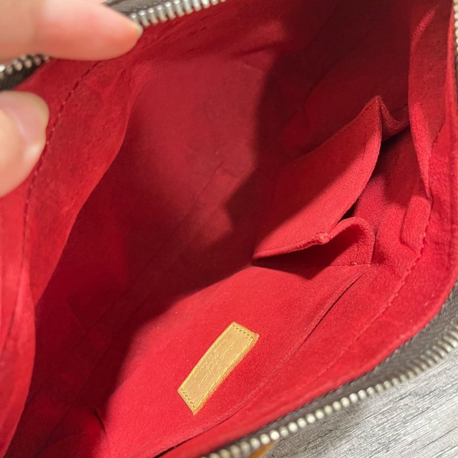 LV 經典老花可頌包/豌豆包-12
