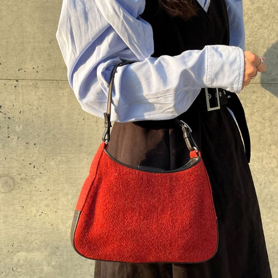 COACH red Shoulder Bag 手提袋 |日本中古 Vintage-1