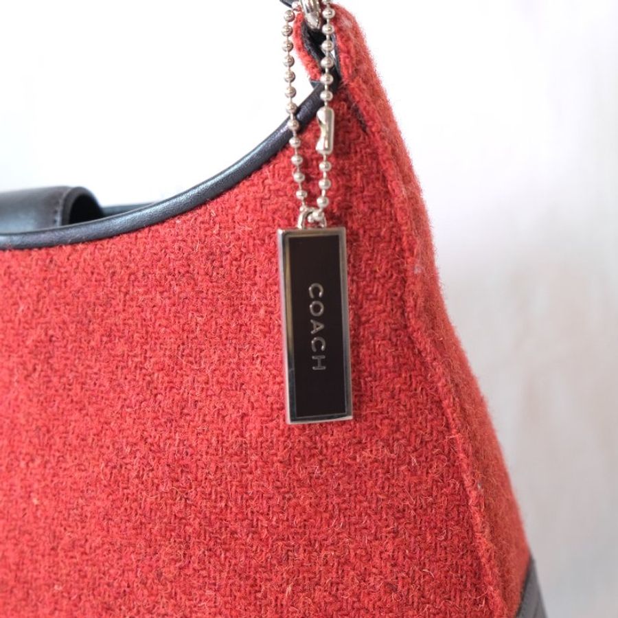 COACH red Shoulder Bag 手提袋 |日本中古 Vintage-7