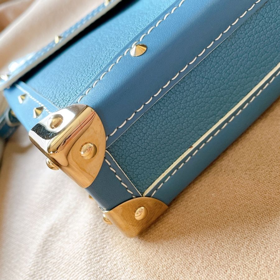 ［Vintage LV］LV肩背皮革軟箱包_藍色-3