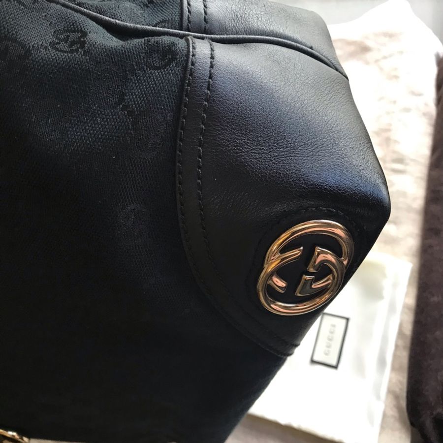 Gucci 老花字紋GG丹寧牛仔緹花布🇮🇹托特包/小資包/媽媽包/購物包🇮🇹側背包/手提包/肩背包🇮🇹正品🇮🇹況好🇮🇹量輕好裝-18