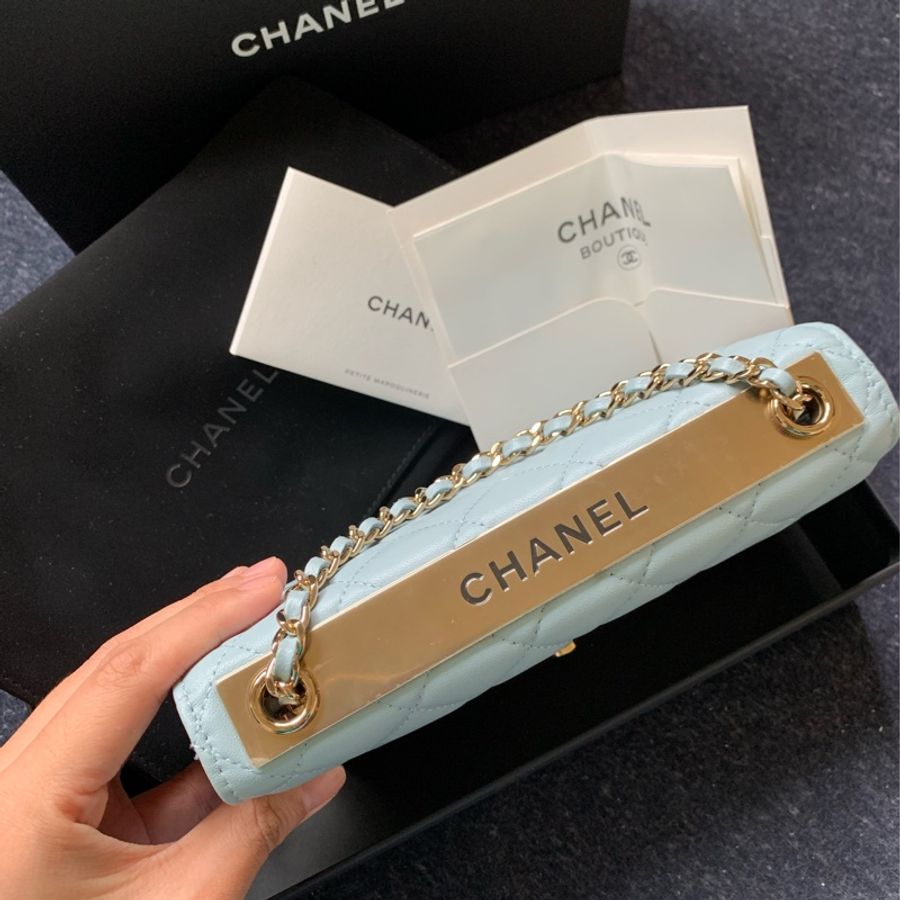 Chanel 22B Trendy CC WOC 霧霾藍 寶寶藍 奶藍色-3