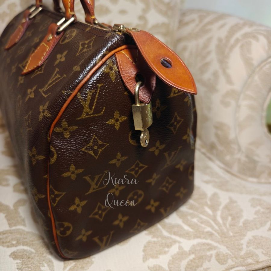 Louis Vuitton LV 附鎖頭 Speedy 30 波士頓包 手提包 手袋 手拎 媽媽包 返工袋 斜揹包 兩用-2