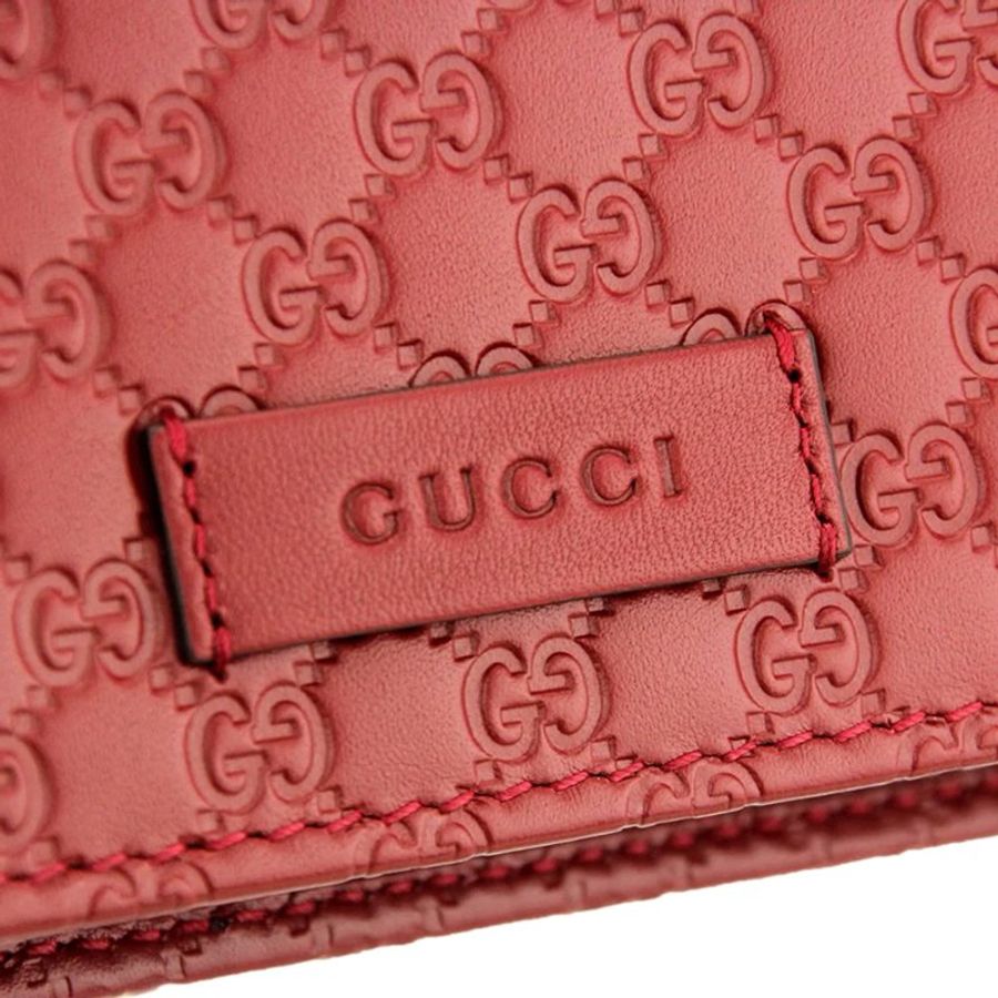 Gucci Micro Guccissima Chain Wallet for Women in Red (466507-BMJ1G-6420)-3