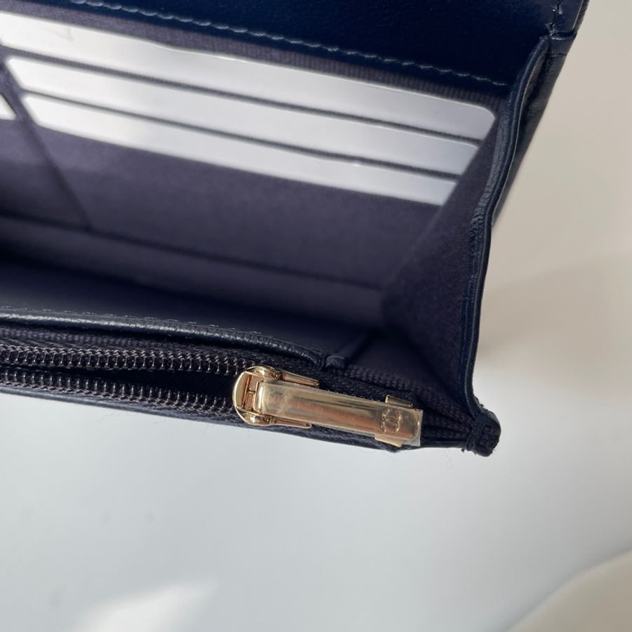 Chanel Woc handle深藍淡金鏈-12