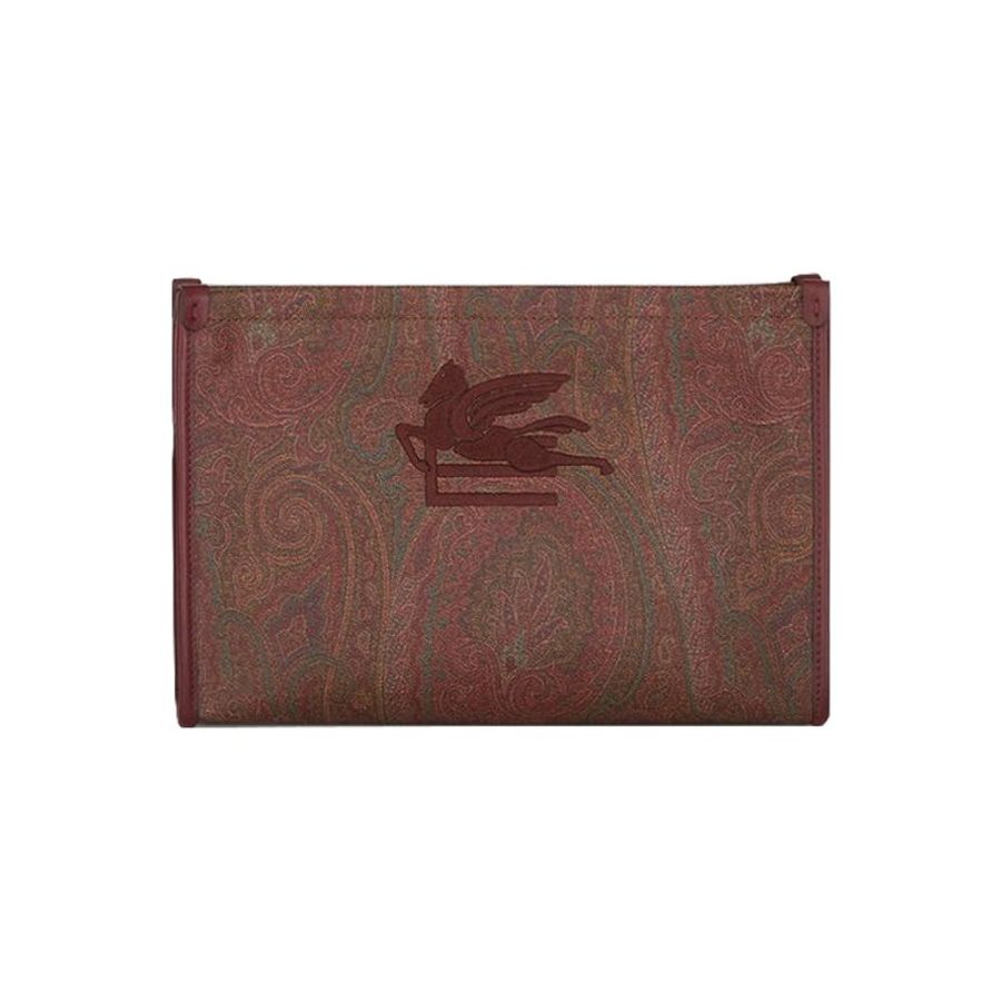 Etro Large Paisley Pouch Bag for Women in Red (1H7837567-0600)-0