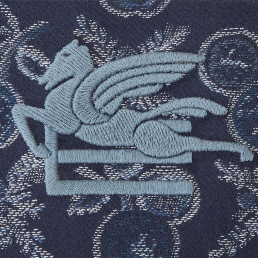 Etro Large Jacquard With Apples Pouch Bag for Women in Navy Blue (1H7837568-0200)-4