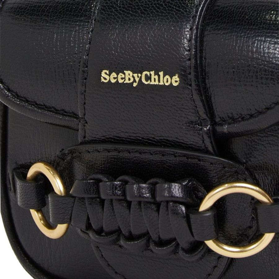 See By Chloe Micro Saddie In Goatskin Crossbody Bag for Women in Black (CHS23USC04C94-001)-4