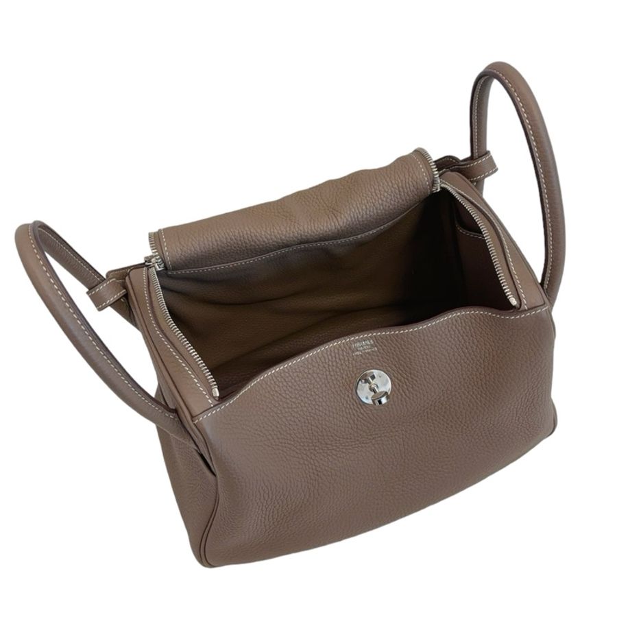 Hermes Lindy 30 大象灰銀扣-5
