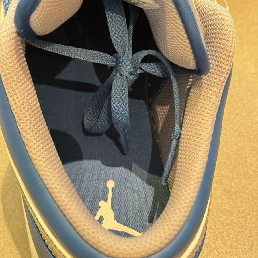 Nike Air Jordan 1 Low藍白灰 藏藍色 灰勾 白藍 籃球鞋 553558-412-18