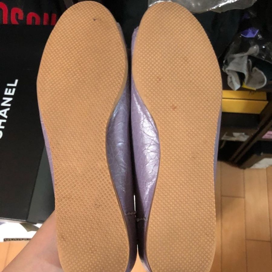 巴黎世家 BALENCIAGA 氣質薰衣草紫平底娃娃鞋 36號 附鞋盒 元 BR4購入 有加底鞋墊-4