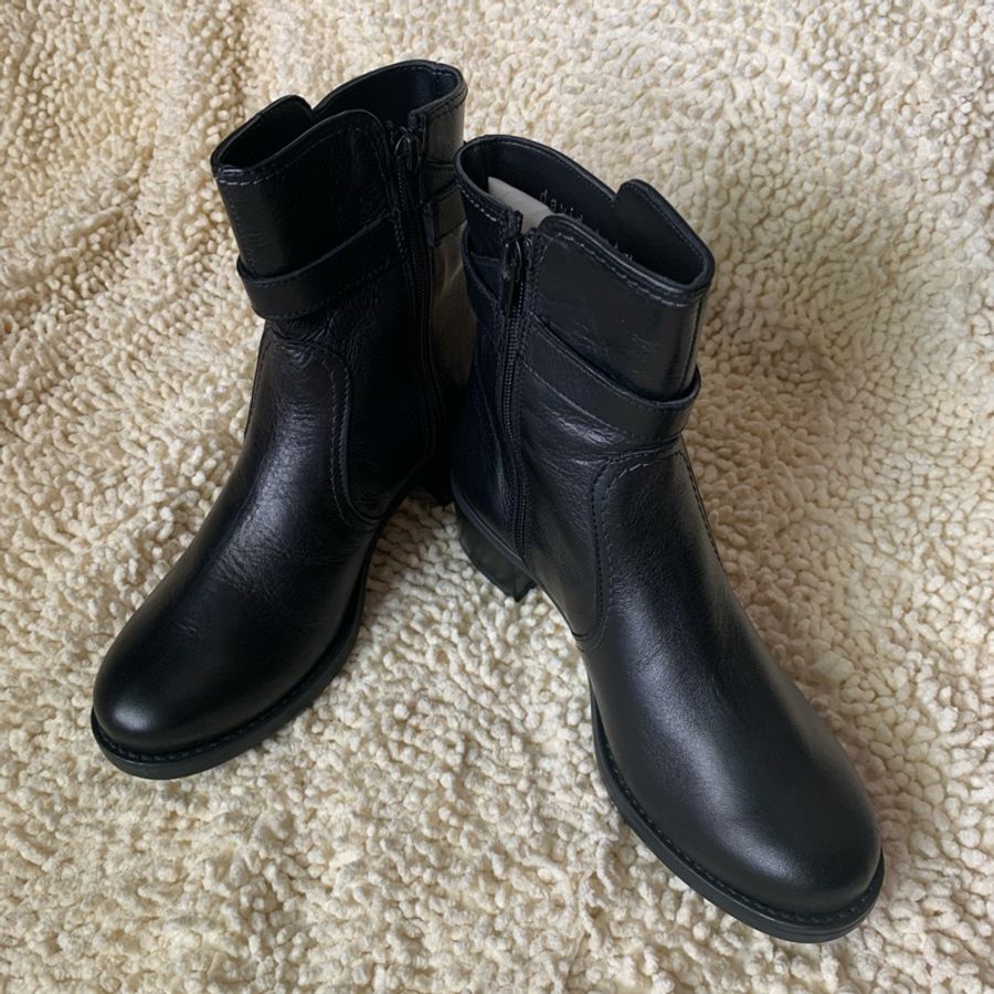 【二手私物】全新 義大利製 真皮短靴 黒色 Made in Italy-3