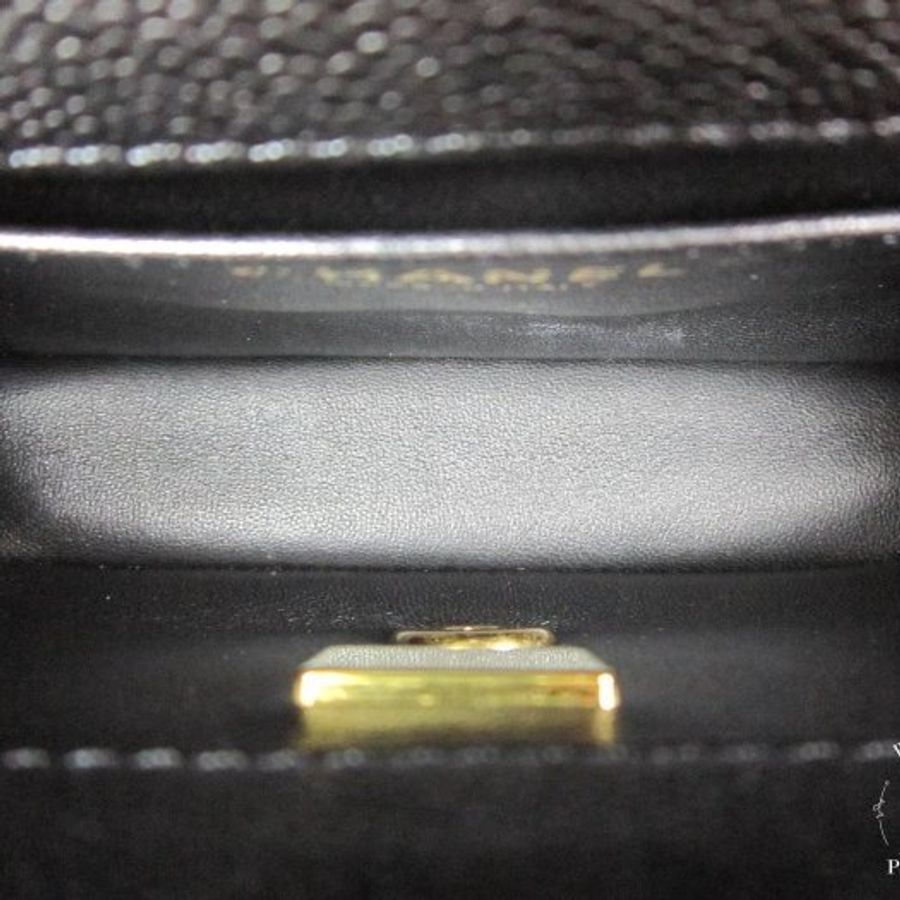 【巴黎站二手名牌專賣店】*現貨*CHANEL香奈兒真品*AS3828黑荔枝金雙C愛心調節釦鏈包19cm 0 直購#CHANEL-3