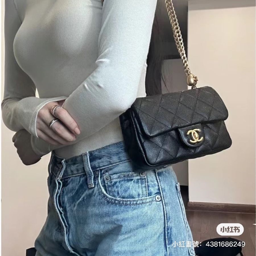 CHANEL 愛心調節釦金鏈方胖 19cm-1
