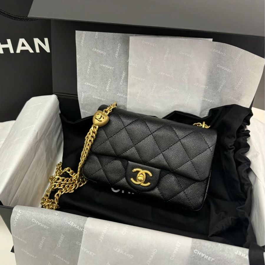 CHANEL 愛心調節釦金鏈方胖 19cm-4