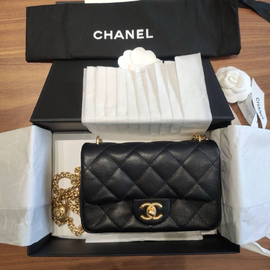 CHANEL 愛心調節釦金鏈方胖 19cm-9