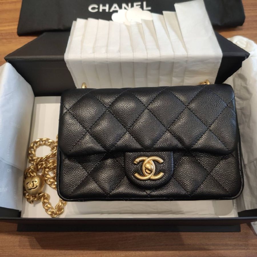 CHANEL 愛心調節釦金鏈方胖 19cm-10