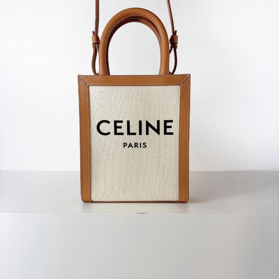 CELINE TRIOMPHE CABAS 全新 帆布拼色款-0