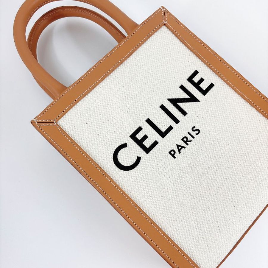 CELINE TRIOMPHE CABAS 全新 帆布拼色款-9