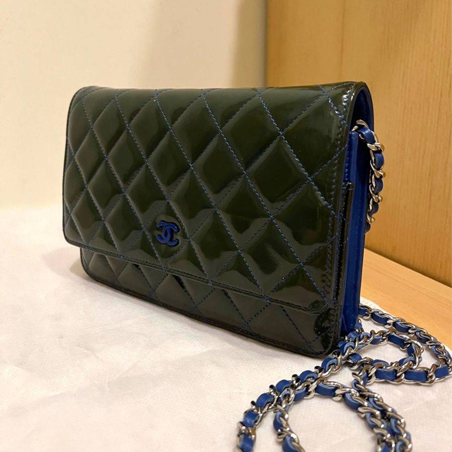 CHANEL WOC 9成新 漆皮撞色-1