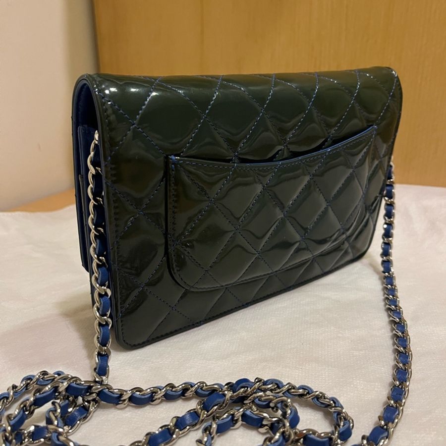 CHANEL WOC 9成新 漆皮撞色-7
