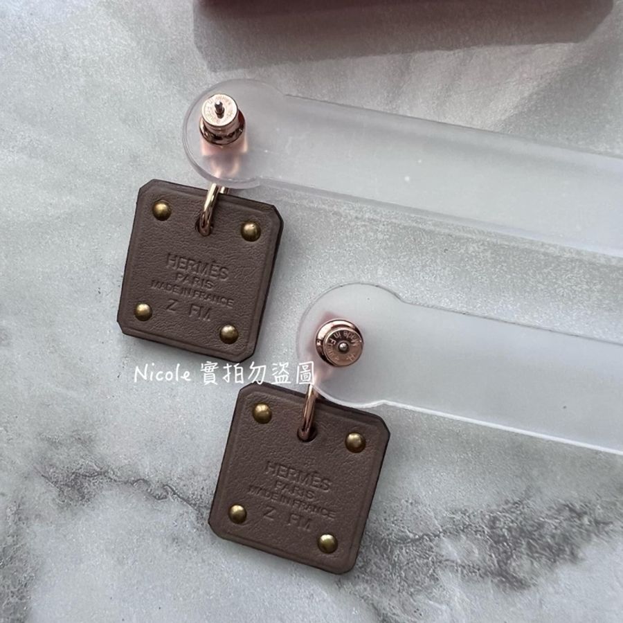 🐎HERMES🐎 Boucles d'oreilles As de Cœur 愛心王牌耳環 離櫃商品貼膜未撕-9