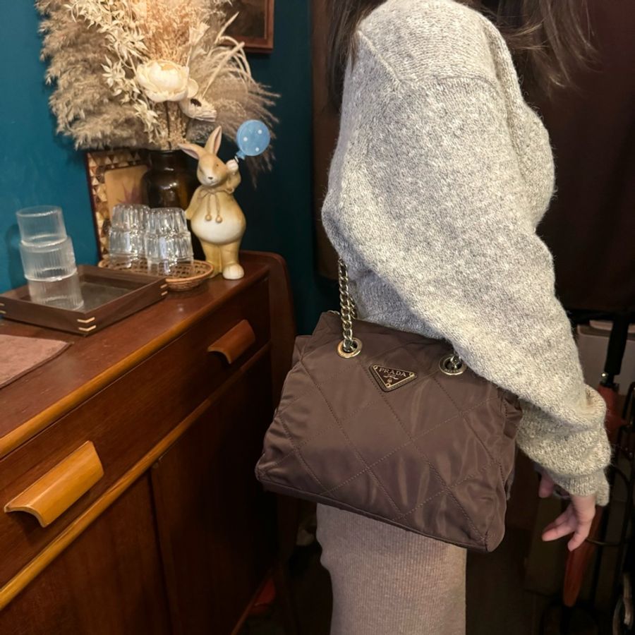 Prada Tesuto Nylon Bag 降落傘尼龍料鏈條兩用袋-3